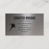 Silver Metallic Cleaning Service Housekeeper Maid 名刺 (裏面)