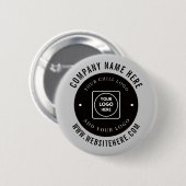 Silver Metallic Custom Logo Corporate Branding Des 缶バッジ (正面&裏面)