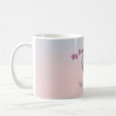 Silver Metallic Heart Pink Blue Pastel Valentine M コーヒーマグカップ (左)