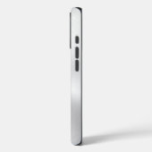 Silver Metallic Texture Stainless Steel Look Case-Mate iPhoneケース (裏面 / 左)