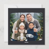 Silver mistletoe wreath Flat Holiday Card シーズンカード (裏面)