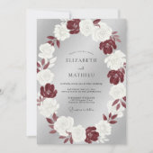Silver Moody Winter Wedding 招待状 (正面)