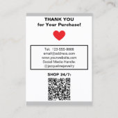 Silver Necklace Earrings Website QR Code 名刺 (裏面)