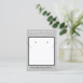 Silver Necklace Earrings Website QR Code 名刺 (スタンド正面)