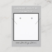 Silver Necklace Earrings Website QR Code 名刺 (正面)