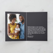 Silver Night Happy New Year Retro Groovy Photo シーズンカード (内部)