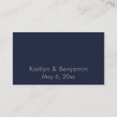 Silver on Navyフェイク's Website結婚 Insert Card エンクロージャーカード (裏面)