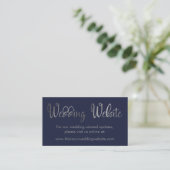 Silver on Navyフェイク's Website結婚 Insert Card エンクロージャーカード (スタンド正面)