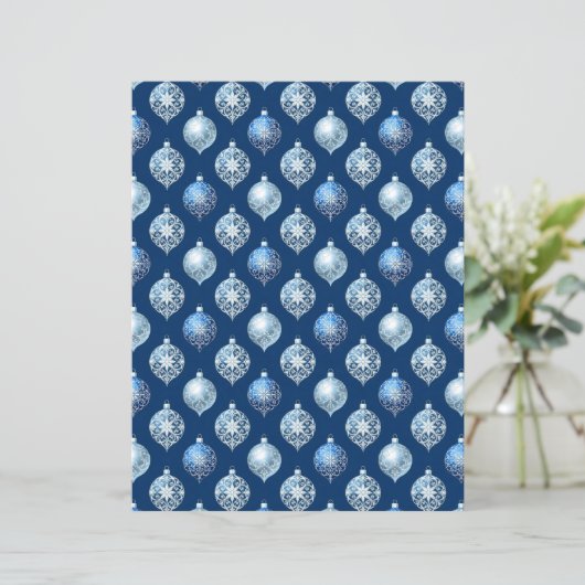 Silver Ornaments on Dark Blue Scrapbook Paper (スタンド正面)
