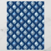 Silver Ornaments on Dark Blue Scrapbook Paper (正面)