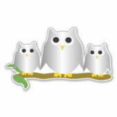 Silver Owls Design シール (正面)