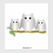 Silver Owls Design シール (シート)
