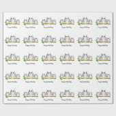 Silver Owls Design Birthday Gift ラッピングペーパー (フラット)