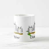 Silver Owls Design Personalised コーヒーマグカップ (中央)