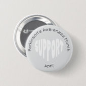 Silver Parkinson’s Awareness Month Button 缶バッジ (正面&裏面)