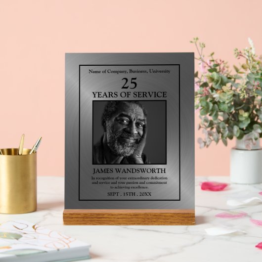 Silver/Personalised Photo - Employee Award アクリルサイン (ウェディング)