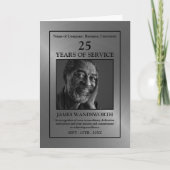 Silver/Personalised Photo - Employee Award Card カード (正面)