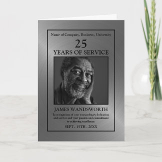 Silver/Personalised Photo - Employee Award Card カード