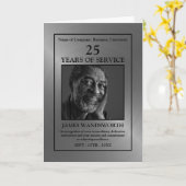 Silver/Personalised Photo - Employee Award Card カード (黄色い花)