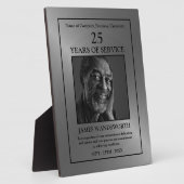 Silver/Personalized Photo - Employee Award Plaque フォトプラーク (側面)