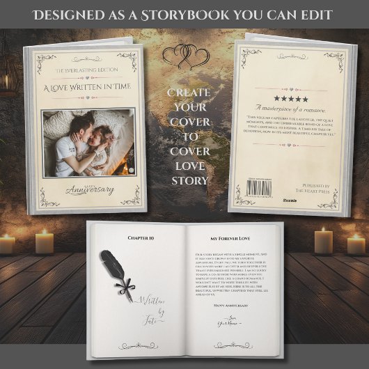 Silver Photo Book Themed Husband Anniversary カード