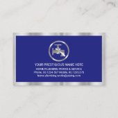 Silver Pipeline In Blue Water Grunge 名刺 (裏面)