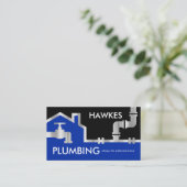 Silver Pipes Building Frame Plumber Service 名刺 (スタンド正面)