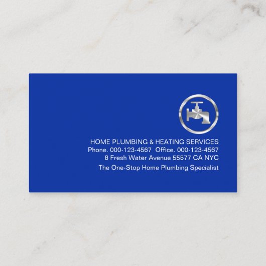 Silver Pipes Building Frame Plumber Service 名刺 (裏面)