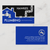 Silver Pipes Building Frame Plumber Service 名刺 (正面/裏面)