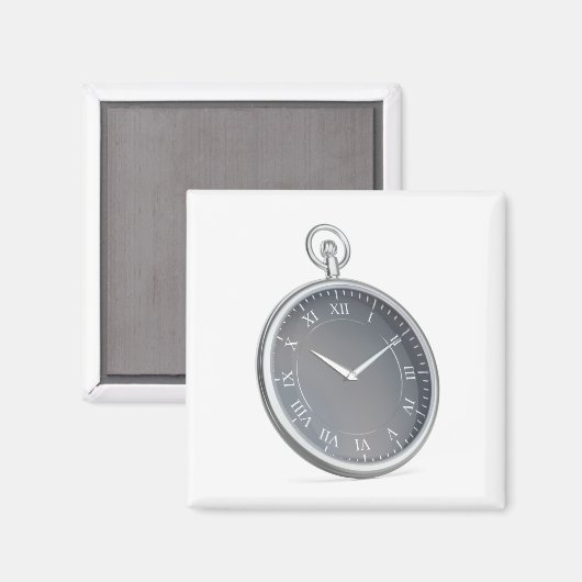 Silver pocket watch マグネット (正面/裏面)