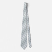 Silver Powder Blue Grey Striped Tie ネクタイ (正面)