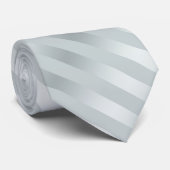 Silver Powder Blue Grey Striped Tie ネクタイ (ロール)
