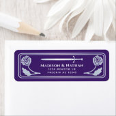 Silver Purple Medieval Fantasy Sword Wedding Label ラベル (インサイチュ)