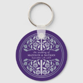 Silver Purple Sword Bridesmaid Royal Wedding Gift キーホルダー (裏面)