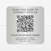 Silver QR Code Business スクエアシール