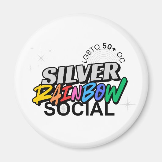 Silver Rainbow Keychain マグネット (正面)