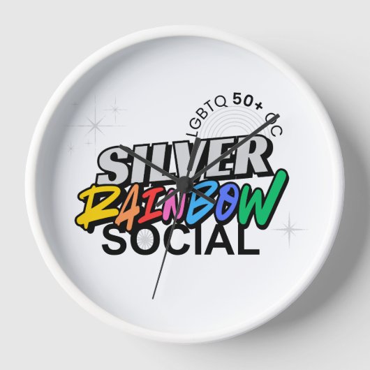 Silver Rainbow Keychain 壁時計 (正面)