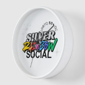 Silver Rainbow Keychain 壁時計 (傾斜)