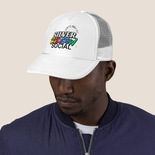 Silver Rainbow Social Baseball Hat キャップ (インサイチュ)