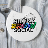 Silver Rainbow Social Button 缶バッジ (インサイチュ)