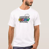 Silver Rainbow Social Logo T-Shirt Tシャツ (正面)