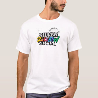 Silver Rainbow Social Logo T-Shirt Tシャツ