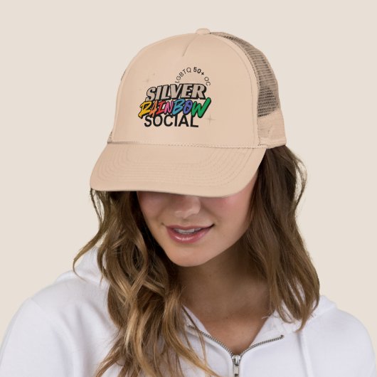 Silver Rainbow Social Trucker Hat キャップ (インサイチュ)