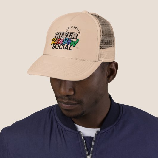 Silver Rainbow Social Trucker Hat キャップ (インサイチュ)