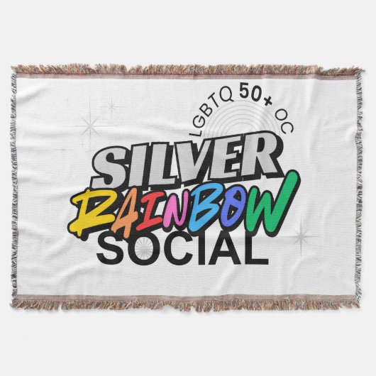 Silver Rainbow Throw Blanket スローブランケット (正面)