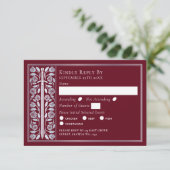 Silver Red Medieval Sword Wedding RSVP (スタンド正面)