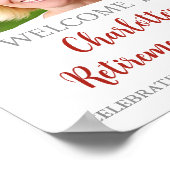 Silver Red Retirementパーティー8.5x11写真 ポスター (角)