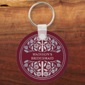 Silver Red Sword Bridesmaid Royal Wedding Gift キーホルダー (正面)