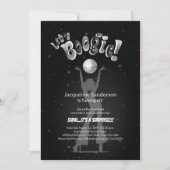 Silver Retro Boogie 60th Birthday Party 招待状 (正面)