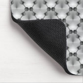 Silver Retro Funk Circles Mousepad マウスパッド (コーナー)